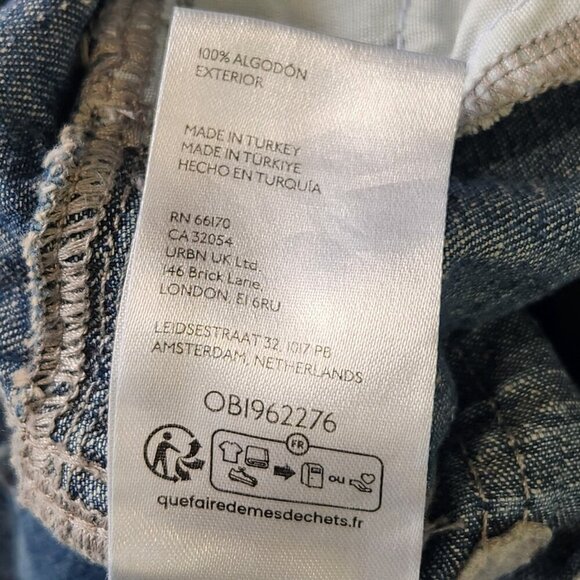 Free People We The Free Oasis Crop Jeans 28 Blue Denim Utility 89652655 - Picture 8 of 8